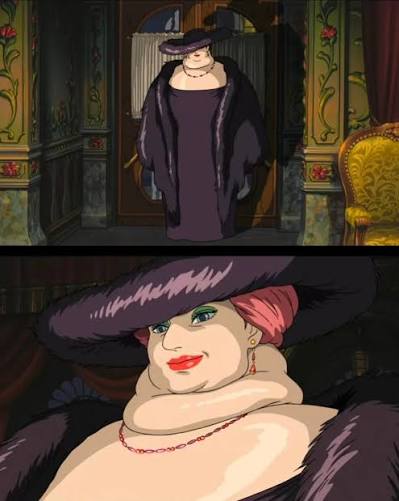 erikkamirs's tweet photo. @frankiefey Haven't even seen Howl's Moving Castle, but the first person I thought of was this blob witch lmao. Although she doesn't seem to have much towards the end of the movie. https://t.co/8oaoku3But