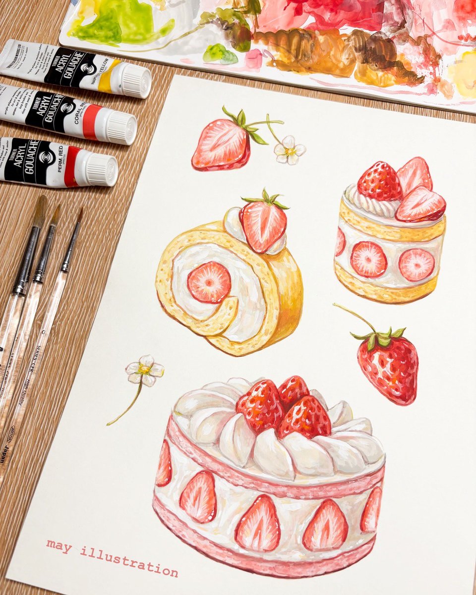 may_illust5's tweet photo. #5連休は掘り出し作家大収穫祭
手描きで食べ物イラスト描いてます😋🎨 https://t.co/welsAasXLc