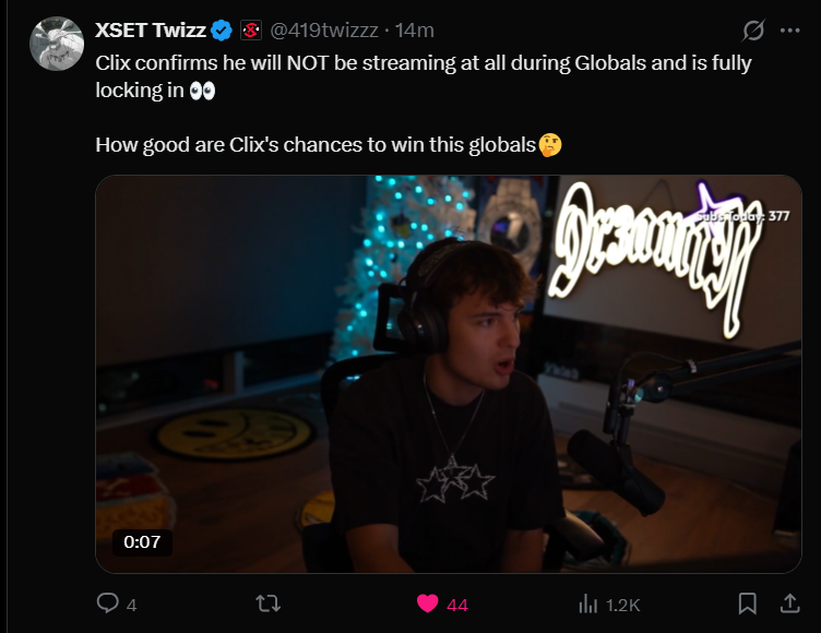 ECLIPS_VC's tweet photo. 🚨🚨Hot Take 🔥

This Is Clix's Best Chance Of Winning A Lan OR Placing Well.

- NOT Streaming Globals 
- Has less pressure compared to other Lan's 
- Unconned at a good drop spot
- Placed decently in the Div Cups
- Clix has been looking Primed Up the best months https://t.co/Ey5kVViZAu