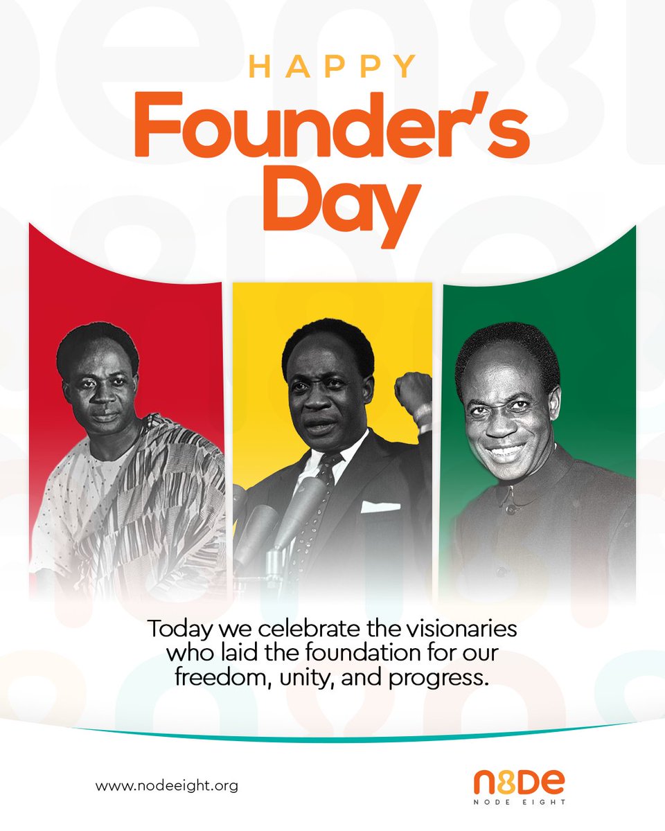 NodeEight's tweet photo. Today, we celebrate the visionaries who laid the foundation for Ghana’s freedom, unity and progress.

Their courage reminds us that meaningful change begins with a bold vision and the willingness to build towards it. https://t.co/cnfH231bQ2