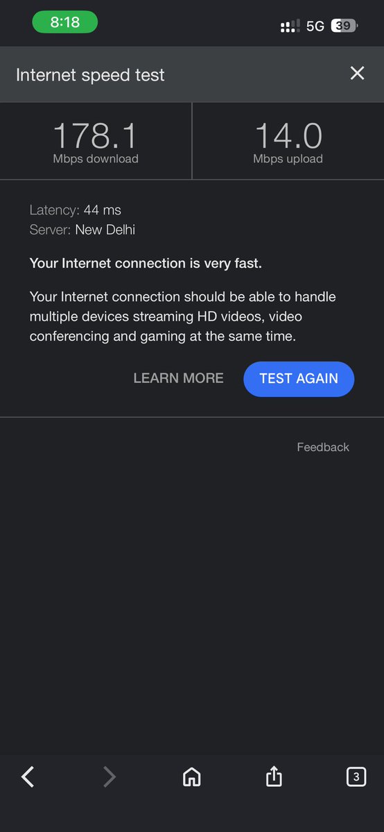 beauhasan_'s tweet photo. @airtelnews @airtelindia @nokia @ericsson This is how @reliancejio 5G Unlimited works.

I simply moved my 5G SIM from a 4G handset to an iPhone, and you can see the difference yourself.

1/2 https://t.co/6MsERbSakZ