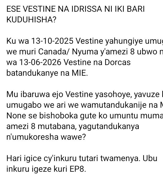 KibambaJack's tweet photo. @CASSIEN17417 Murebe neza niba tugeze kuri EPISODE 8  tutasimutse 4 wowe reba hano hanyuma ubwire natitaga ntago hano hantu mpatinda pe!!
@UmuhozaB  ntakore akazi ko kwigisha kuko divorce ndabona aribindi😭😭 https://t.co/oJZXufaKcA