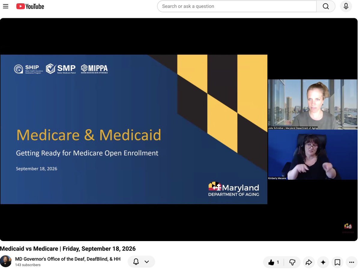 MDGOVODDBHH's tweet photo. Missed a presentation? No problem! Check out our YouTube Channel to catch up on any presentations you missed.

Medicare Vs. Medicaid by Program Manager Julia Schreiber is available now. Click here to watch: https://t.co/cojoAfPt7m https://t.co/p4iZMB1XG7