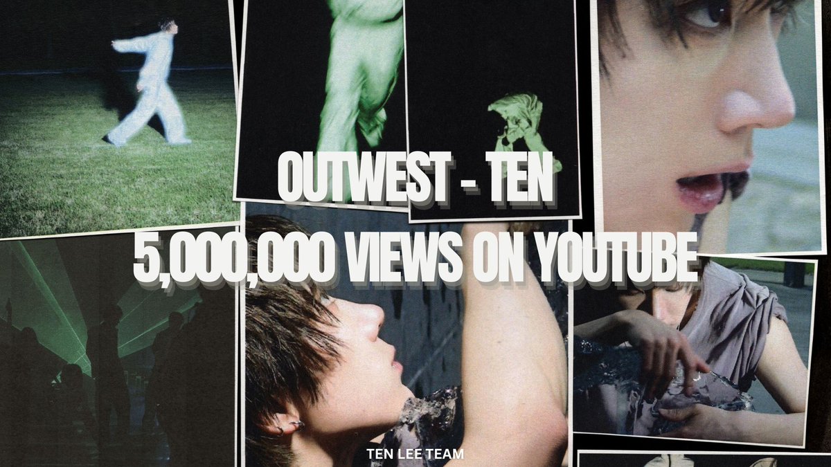 tenlee_team's tweet photo. Congratulations! 🎉

#TEN_OUTWEST Music video reaches over 5 million views on Youtube

🐱5,001,011 views
🐱https://t.co/UTfg1l2dyN

#เตนล์ #TENLEE #TEN #텐 @TEN_offcl https://t.co/ZcbvOSGmJx