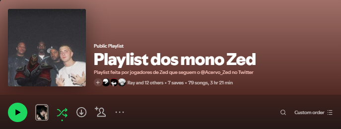 Acervo_Zed's tweet photo. Lembrando que temos uma playlist no Spotfy ativa na comunidade e já tem umas músicas insanas, link na postagem 🥷 https://t.co/t2w3ahuyYT