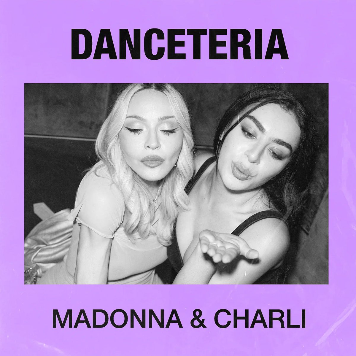 PopTingz's tweet photo. Madonna and Charli xcx have revealed the cover art for their “Danceteria" remix, out this Thursday. https://t.co/qmMHurSrmT