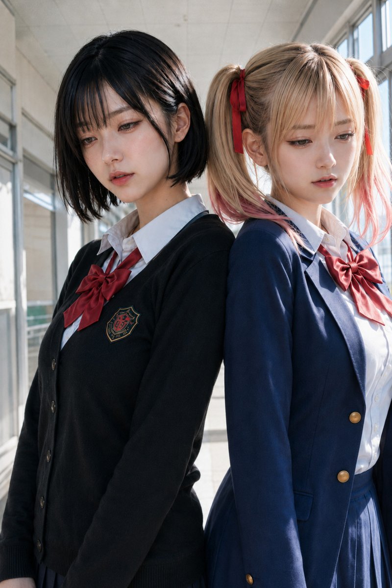 AIypg3l's tweet photo. 学校で立ちはだかる女性二人を…。(1/2) https://t.co/fyGAYJJ5kr