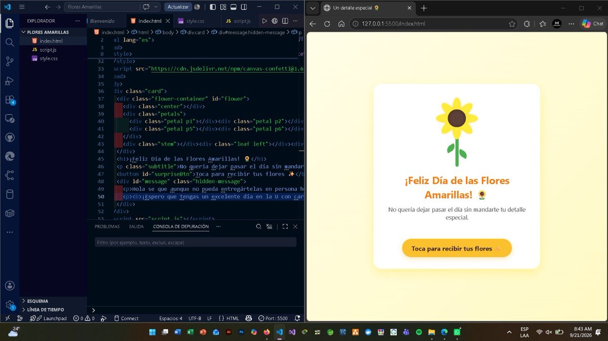 VladyLpez3's tweet photo. Un proyecto web rapidito práctica este dia 🫡🙂��↔️ https://t.co/CbTi6Bv8F2