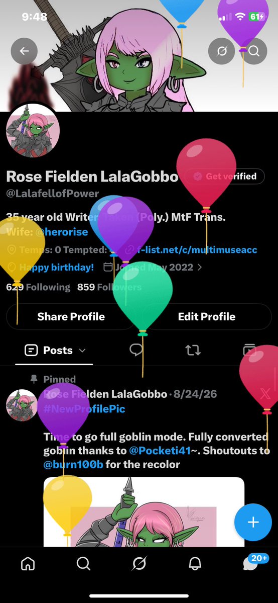 LalafellofPower's tweet photo. I’m being attacked by balloons https://t.co/mwt654UBw5