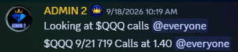RealOptionsPlug's tweet photo. THIS IS HOW WE DO MONDAY IN THE DIAMOND CLUB 💎
$QQQ 1.40⏭️16.25: +1061%
$INTC 0.44⏭️3.00: +582%
$SPY 2.03⏭️7.96: +292%
$AMZN 1.15⏭️2.38: +107%

FREE TRIALS: https://t.co/8M0epqwU5r
