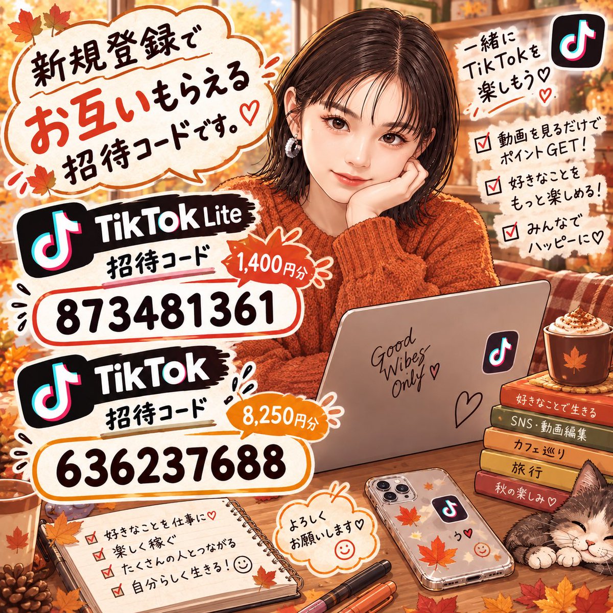 Poiko999's tweet photo. TikTok招待コード使ってね🥰
今日も追加無し💕
今まで使ってくれた方には感謝🩷

9月ティックトック紹介人数
⭐️#TikTok ▶︎2人
⭐️#TikTokLite ▶︎5人

#お小遣い　#ポイ活　#女子会　#相互フォロー　#紹介料　#友達紹介　#新規　#始め方 https://t.co/jnnKCypXF4