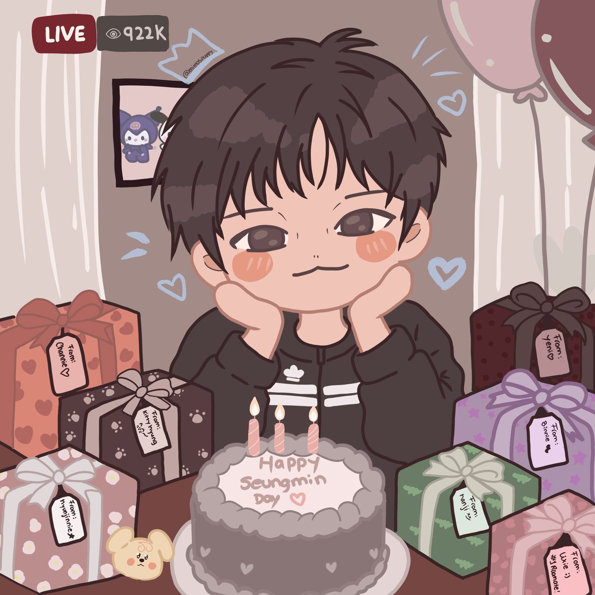 mimospuppy's tweet photo. puppy’s birthday live just started, come join him ! 🐾 ❤️

#널_감싼_우주가_될게_승민아
#DivineVocalSeungmin
#HappySeungminDay https://t.co/CMsrAcX6hO