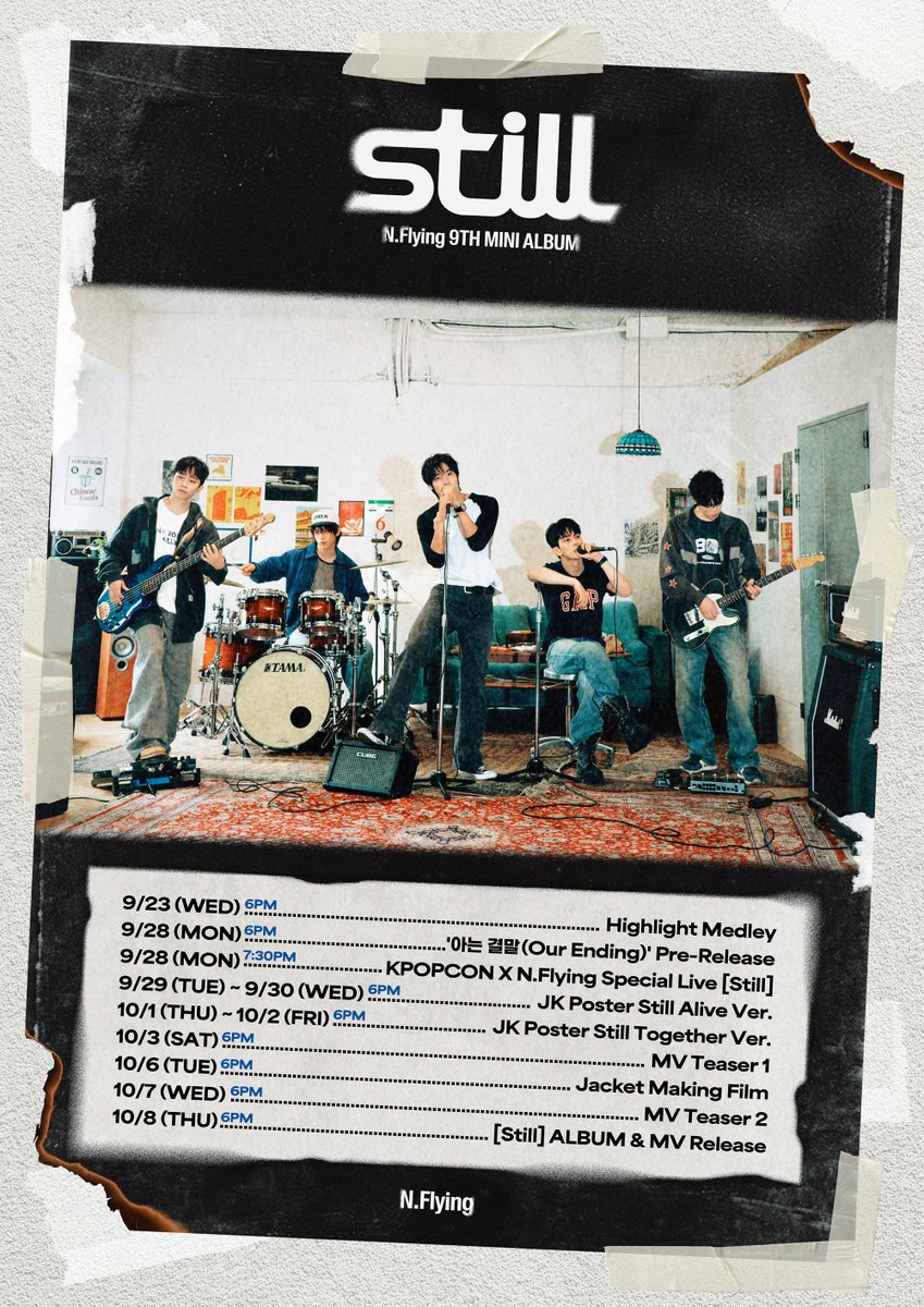 NFlyingofficial's tweet photo. 엔플라잉 (N.Flying) 
9th Mini Album [Still]

Schedule Announcement

TITLE🕯️ 잔불 (Still)
ALBUM RELEASE🔥 2026.10.08 6PM (KST)

#NFlying #엔플라잉 #Still #잔불 https://t.co/bQMXn5CDy2