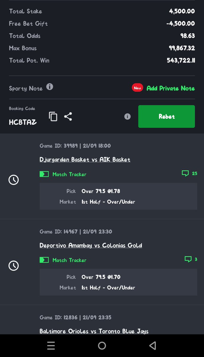 IgweShadow1's tweet photo. 100 odds for today 

 100 odds - HCBTAZ

 18 odds edit - TF0M6H

Just 9 selection  

Try ur luck with your freebet as I did and we hope to shout boom base on stat https://t.co/HaOqqcSekQ