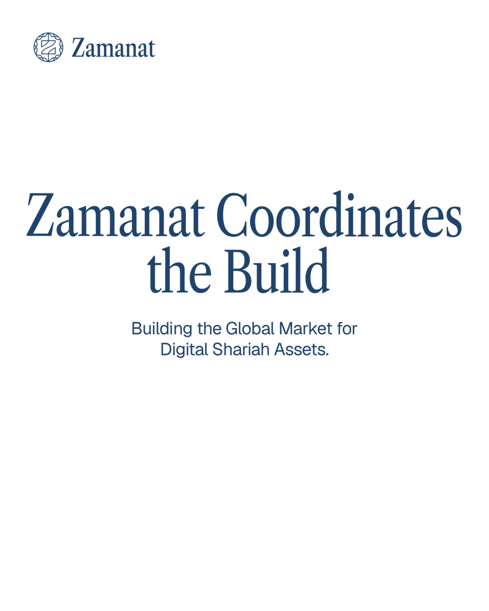 ZamanatDigital's tweet photo. A digital asset market doesn't fail on the technology. It fails on what got decided too late.
Zamanat coordinates the build from the first decision, not the last one. That's what building the global market for digital Shariah assets actually takes. https://t.co/cCstYIJJuN