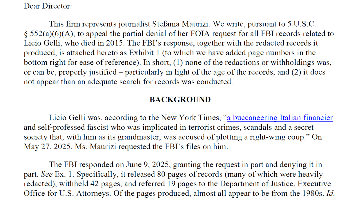 SMaurizi's tweet photo. buone notizie!

Abbiamo vinto il ricorso contro l'#FBI che ci nega i documenti in suo possesso su #LicioGelli!
Ora vediamo se l'#FBI ci consegnerà davvero l'intero file o se ne inventa un'altra! https://t.co/TcLchux6g1
