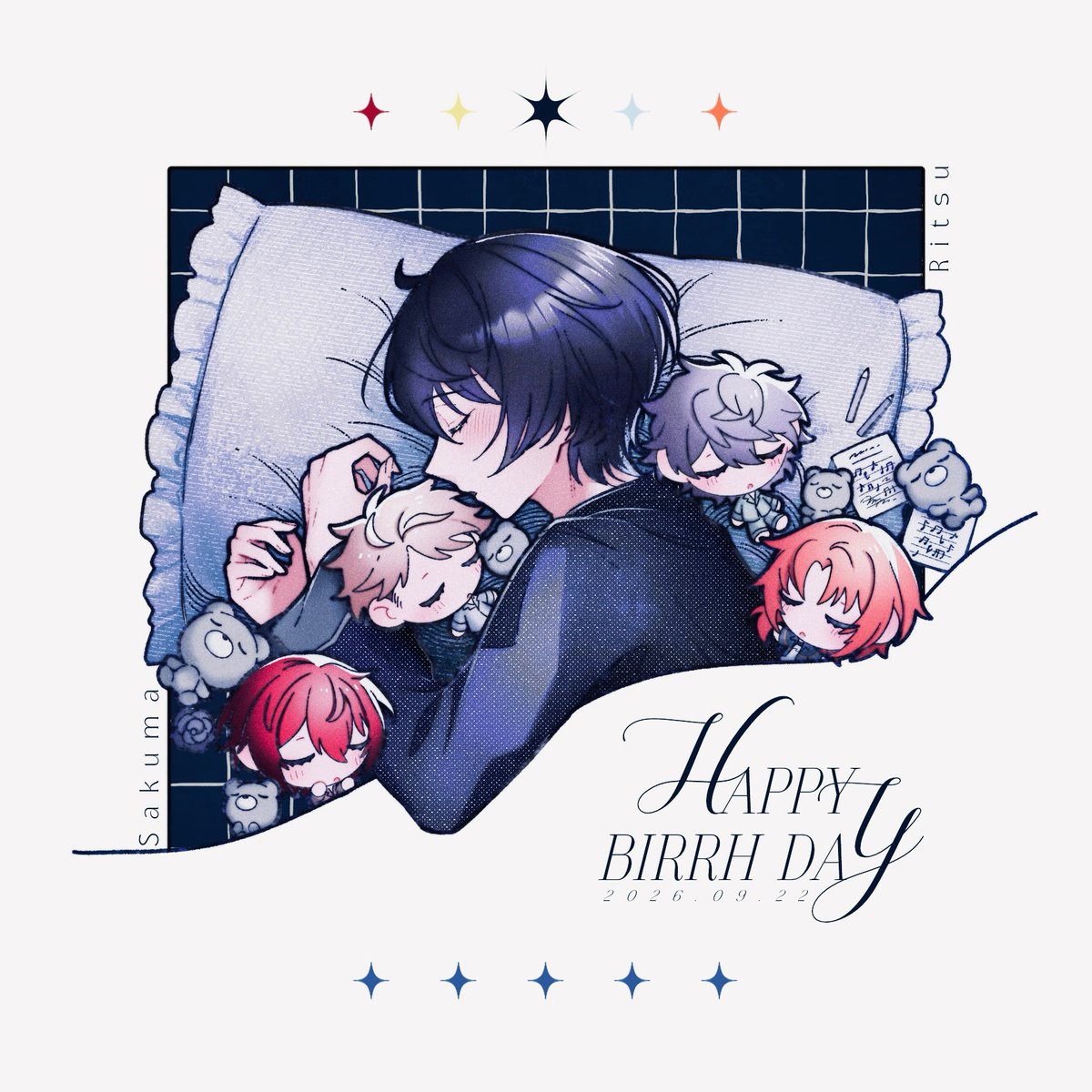 itsu_000's tweet photo. ✧ 𝙃𝘼𝙋𝙋𝙔 𝘽𝙄𝙍𝙏𝙃 𝘿𝘼𝙔 ✧

#朔間凛月生誕祭2026 
#朔間凛月誕生祭2026 https://t.co/BDAkhKPmFe