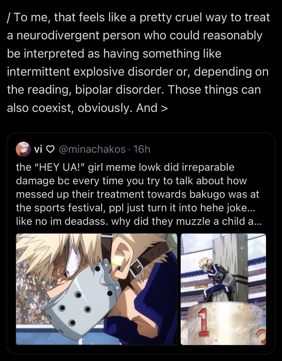 RobotHimejoshi's tweet photo. No fucking way 

“He’s literally neurodivergent and a minor” IM CRYING

Just making shit up https://t.co/J0QXQjFysG