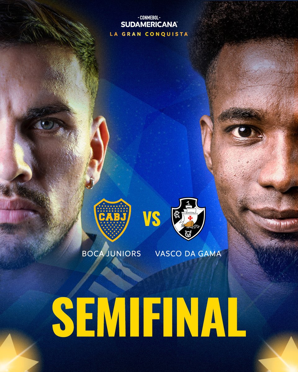 newscolina's tweet photo. A CONMEBOL divulgou as datas e horários das partidas entre Vasco e Boca Juniors pela semifinal da Copa Sul-Americana.

IDA: La Bombonera, 13/10, às 21h30
VOLTA: A DEFINIR, 20/10, às 21h30

As duas partidas terão transmissão do SBT e Paramount+. https://t.co/KKDT0LH251
