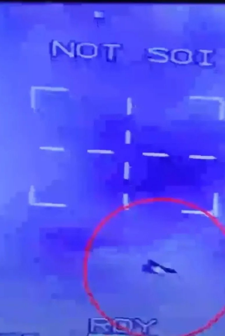 Armed_Update's tweet photo. Pakistan Air Force Deployed their F-16 Fighter Jets to Engage Indian Herop Kamikaze Drones in last Indo-Pak Conflict but Instead of Launching Multi-Dollar Missiles, all Israeli Manufactured Indian Drones were Engaged only with Inbuilt M61A1 Guns.  🇵🇰 🦅

Here you can see a PAF F-16 engaging a Herop Drone via AN/AAQ-33 Advanced Targeting Pod, before eliminating it somewhere inside Pakistani Territory.