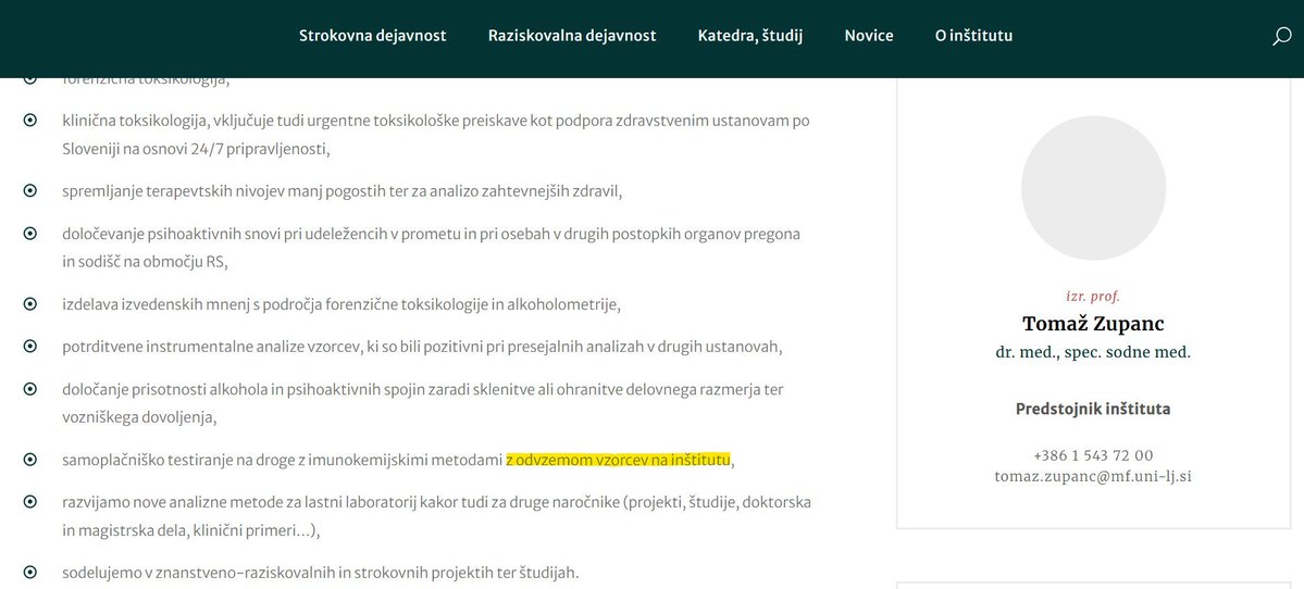 MihaSvarc's tweet photo. @igor_muzevic @vlah58 @TJedlovcnik Osebo nadzorujejo pri oddaji urina, ne glede na to ali gre za postopke organov pregona ali za samoplačniško testiranje. https://t.co/qBqTjY2QcF