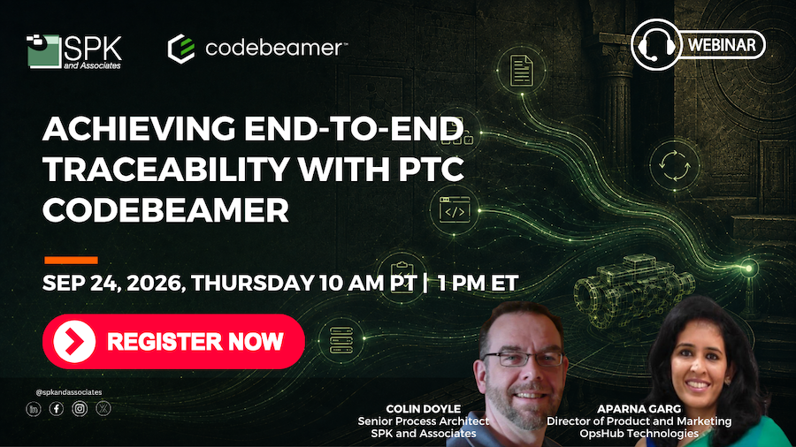spkaa's tweet photo. Integrations can help preserve critical relationships between requirements, tests, and compliance information. Join us for a practical discussion on achieving end-to-end traceability with PTC’s Codebeamer.   ✅

https://t.co/VDlgkT2qy3

#OpsHub #PTC https://t.co/P7TKRlDBlv