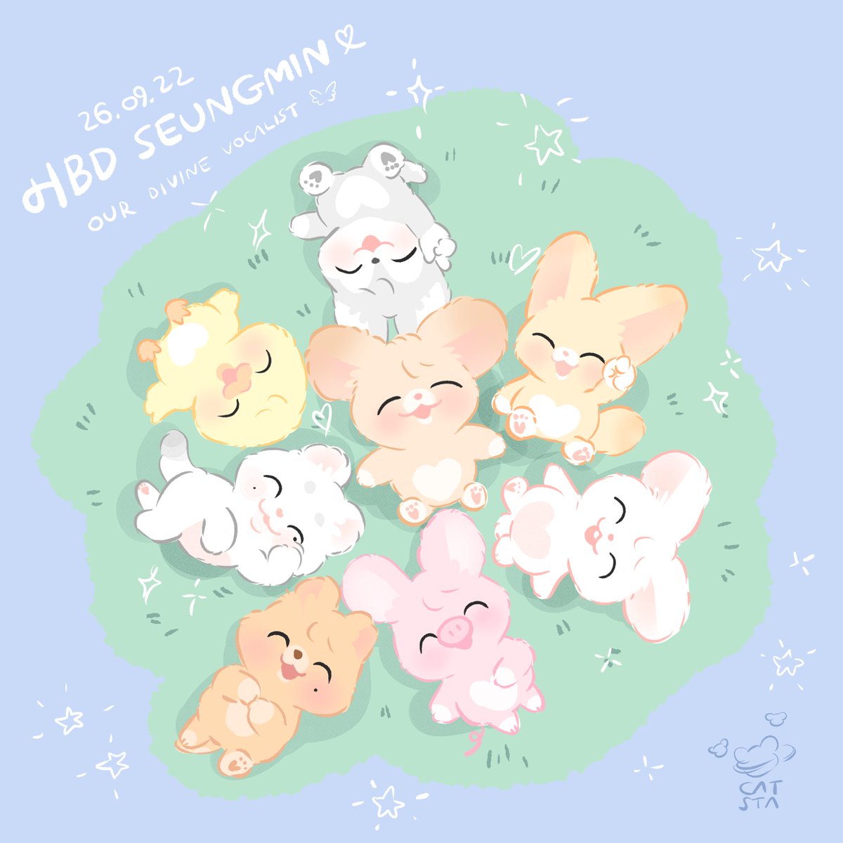 YcatsSta's tweet photo. 🐶🎤🌟 ~~ 🥳🎂~ !!!

#HappySeungminDay !!
#널_감싼_우주가_될게_승민아
#DivineVocalSeungmin
#staycatsart https://t.co/G33ED2nkK0