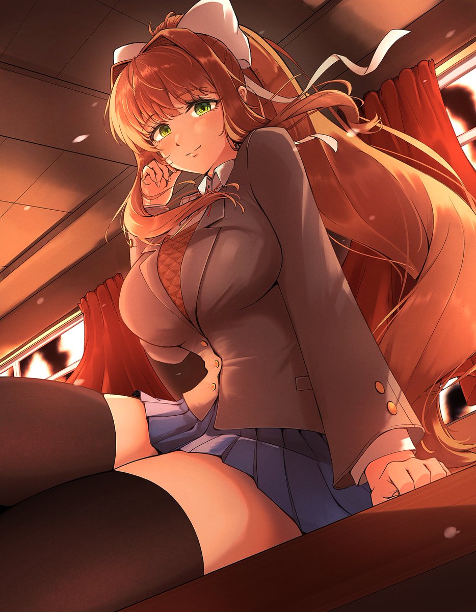 mukipero's tweet photo. Happy Birthday Monika!!🥳🎂  #ドキドキ文芸部  #DokiDokiLiteratureClub  #DDLC https://t.co/s6FySMUsBp