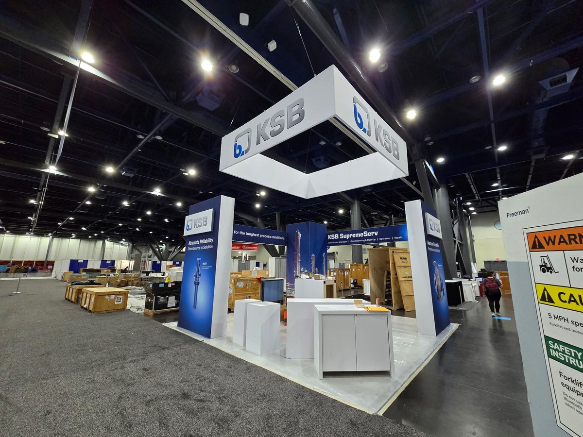 KSBUSA's tweet photo. We’re getting set up for TPS 2026 at the George R. Brown Convention Center in Houston. The event begins tomorrow – come visit us in Booth #1527.
See what we have in store: https://t.co/racpAXpq18
#KSB #KSBUSA #TPS2026 #Pumps #Valves #MechanicalSeals #KSBSupremeServ https://t.co/AJzY8VO6LJ