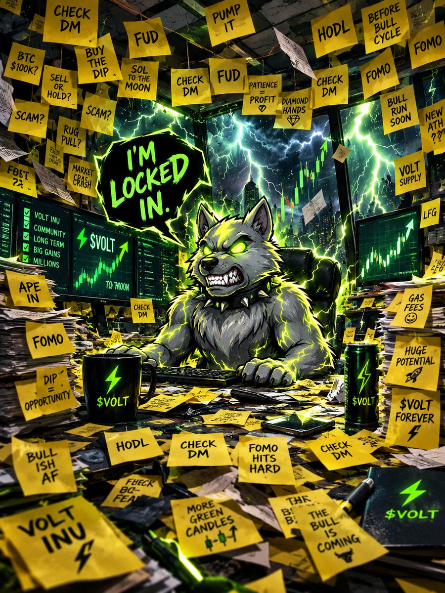 BossFamTV's tweet photo. Do not disturb... 

We locked in 🔒 

$VOLT ⚡️🐺

@VoltInuOfficial @VoltInuDaily https://t.co/zwqi0ypMBK