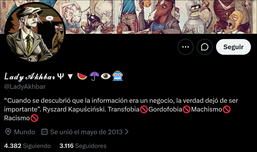 pyofferrall's tweet photo. @LadyAkhbar @anielsillo @manelmarquez Pero si tu perfil parece una parodia xDDD https://t.co/BiisgoBuEV