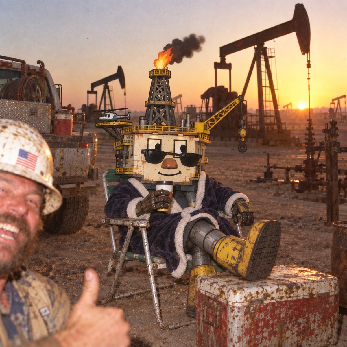 OilrigOnStonk's tweet photo. another beautiful day of owning the fucking oil rig https://t.co/jQLCFOjVNC