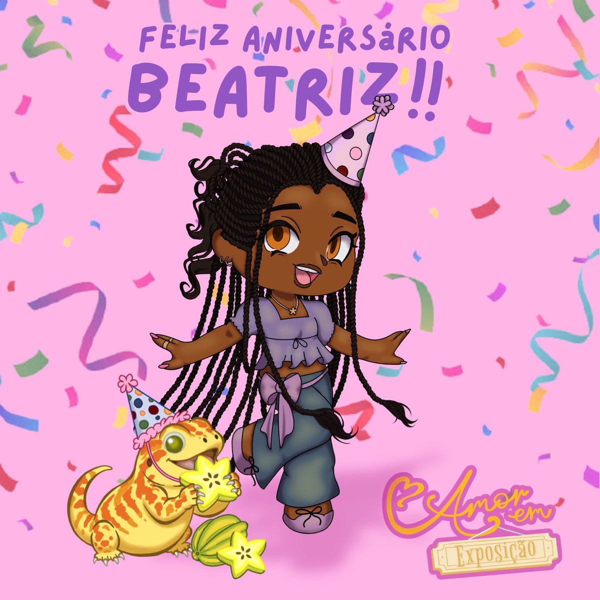carambolastudio's tweet photo. 21/09 é o dia mais colorido do ano! 
Parabéns, Bia! 🩷🎉 https://t.co/u6wkPIkJqW