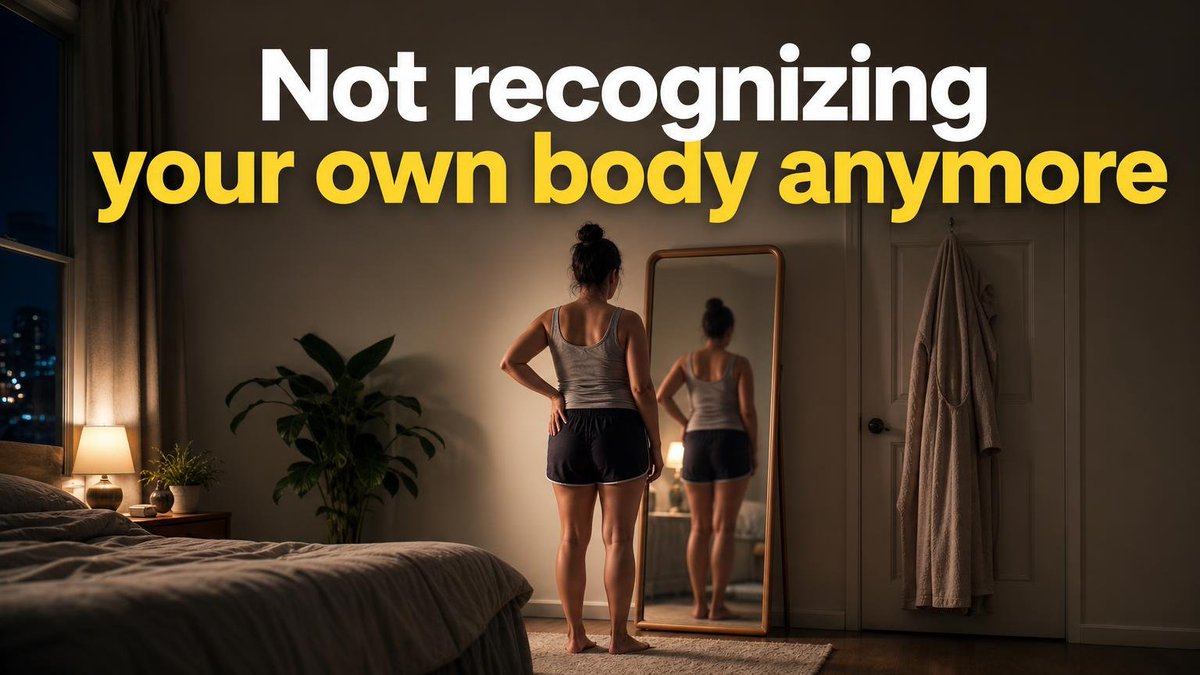 ivernfin's tweet photo. I wrote this for every woman over 35 who stands in front of the mirror not recognizing her own body anymore.

You've done everything right. Eaten clean. Moved more. Cut the wine, cut the carbs, cut the joy out of eating just to watch the scale not move. And somewhere along the… https://t.co/JXU7flDUrd