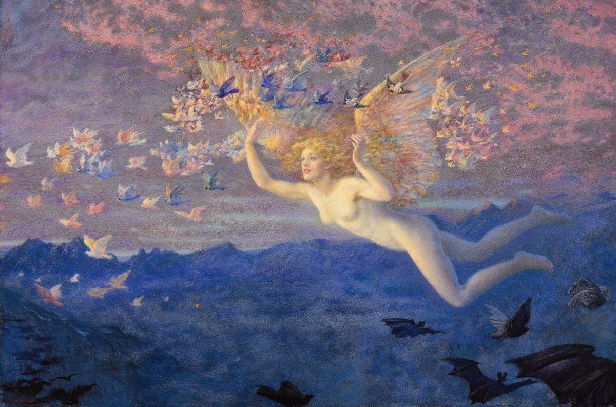 Ay_Blinkin's tweet photo. The magical paintings of Edward Robert Hughes (British, 1851–1914)🧵 https://t.co/mlTu7g8SyW