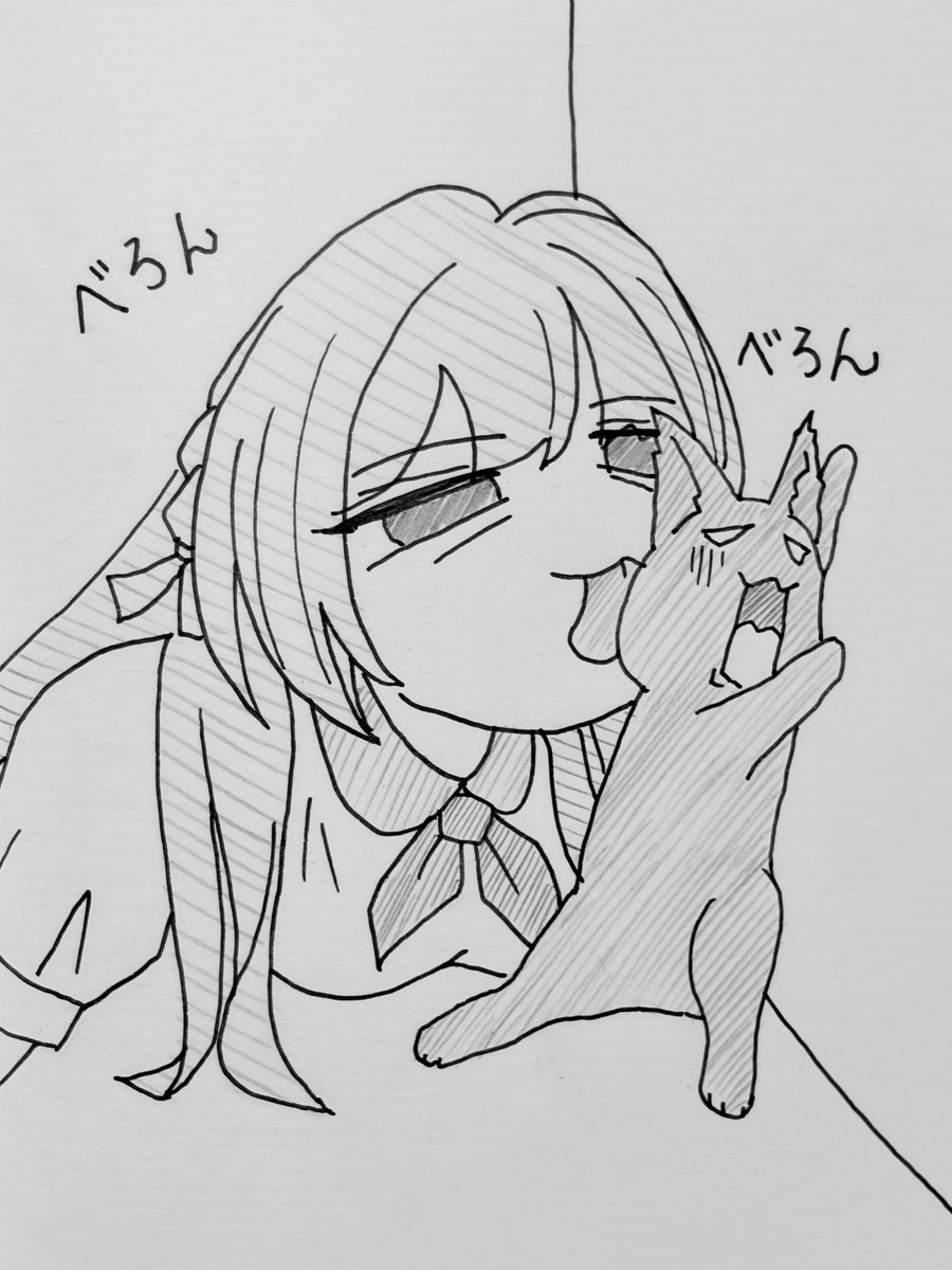 tkc_latte's tweet photo. 最近のアナログ落書き自由で楽しすぎる https://t.co/C70rpCYruC