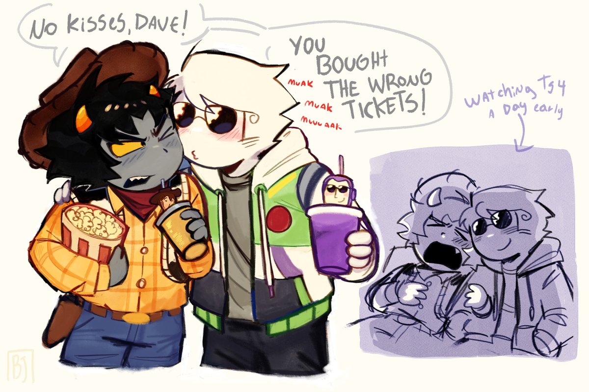 brainrotjack_'s tweet photo. Let's act like it's still the 20th... 
#davekatweek2026 #davekat #prideyear 
They went to the Toy Story 5 premiere because I said so https://t.co/N5zq2vqGre