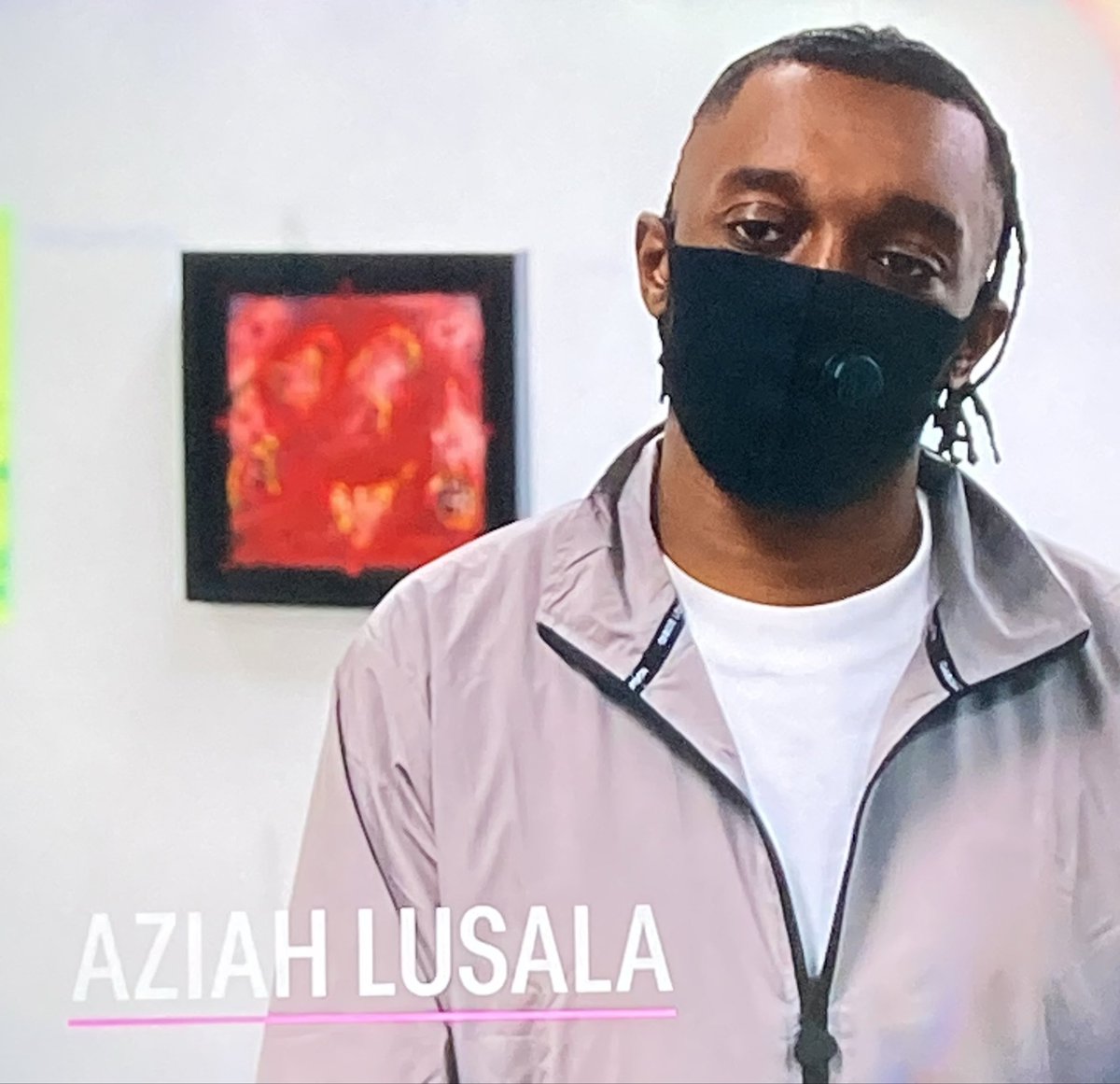 PrognosticChats's tweet photo. The Big Deal BBC…rare mask sighting on UK tv. Shout out to this artist! https://t.co/brp2J92hG3