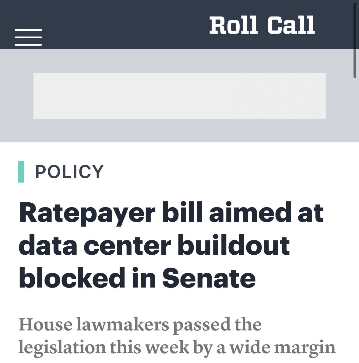 SenJonHusted's tweet photo. Senate Democrats blocked my bill that would have driven down utility costs for Americans.

Shameful. https://t.co/IxNJwSkHKn