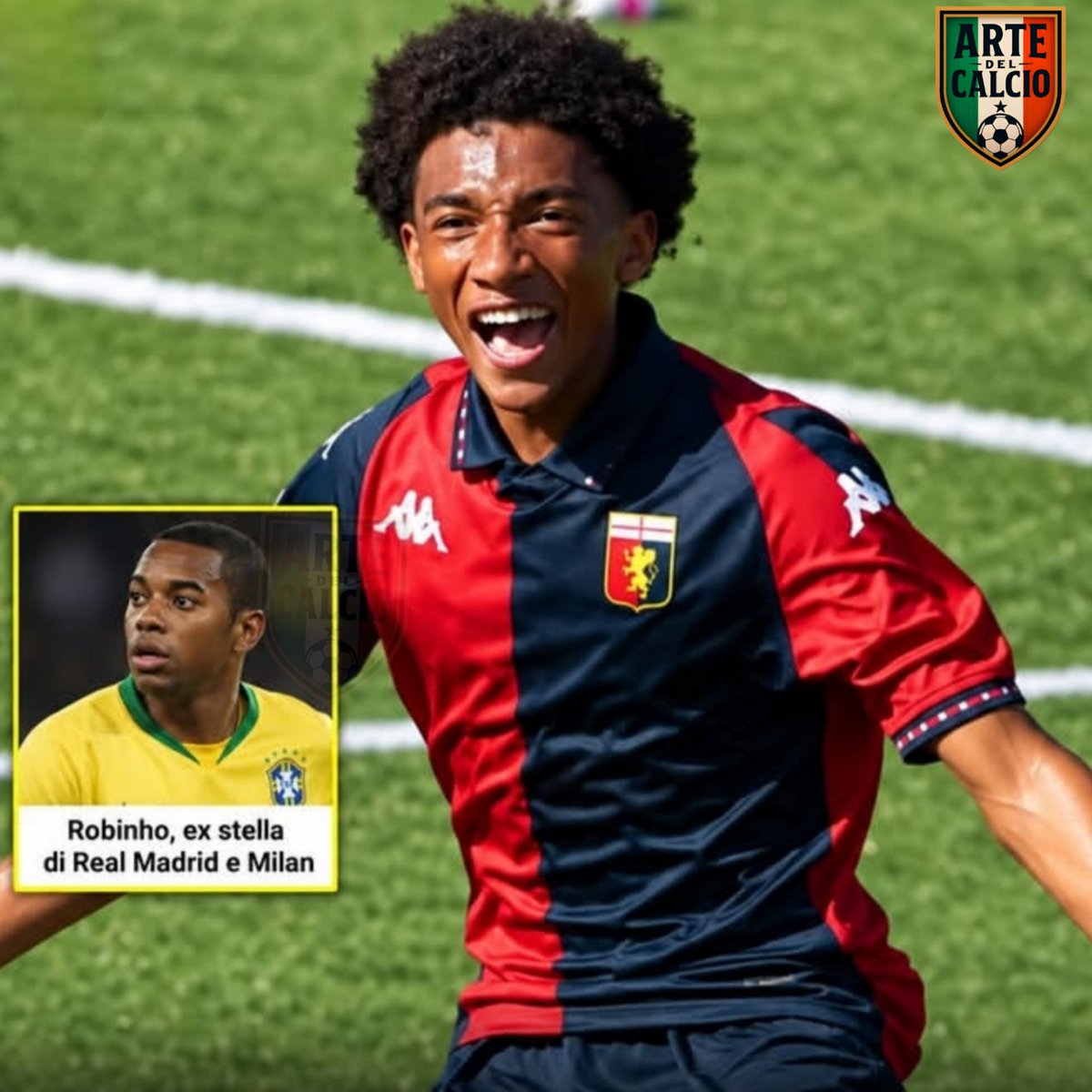 ArteDelCalcio's tweet photo. 🚨 روبينيو جونيور يندمج بسرعة في عالم الكرة الايطالية! نجل لاعب ميلان السابق يبصم على ثنائية رفقة بريمافيرا جنوى في مرمى أتلانتا ⚽⚽🟥🟦🔥🇧🇷
#SerieA 🇮🇹 #SerieAEnilive 🇮🇹 #Primavera
#Robinho https://t.co/acHbpMmJWp