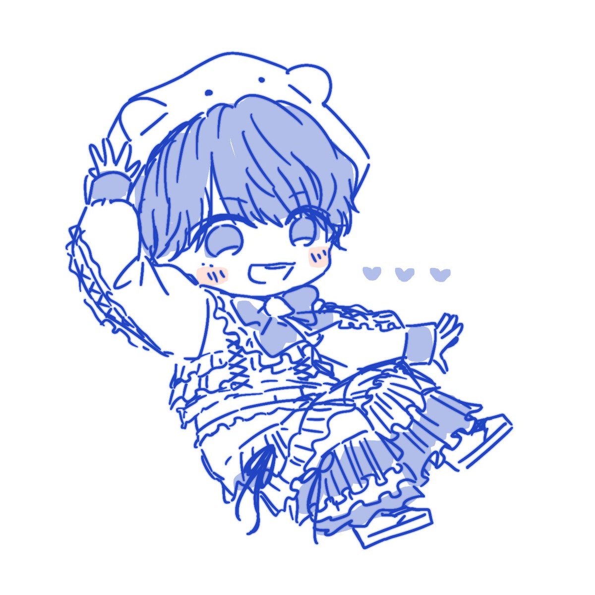 38nr7's tweet photo. 手癖だけで描くと二枚目になるんだけどやっぱり一枚目くらいもちっとしてた方が可愛いですよね https://t.co/4jB6AzX7xg