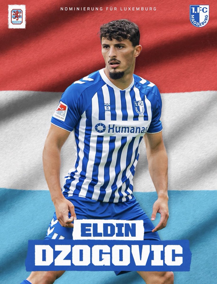 1fc_magdeburg's tweet photo. Einen haben wir noch 👀

Eldin Dzogovic ist für die 🇱🇺 luxemburgische Nationalmannschaft nachnominiert worden.

👉🏻 In der UEFA Nations League bestreitet das Team vier Partien gegen 🇧🇬 Bulgarien (zweimal), 🇮🇸 Island und 🇪🇪 Estland.
—————
#FCMInternational
#EINMALIMMER https://t.co/a46PagvdL9