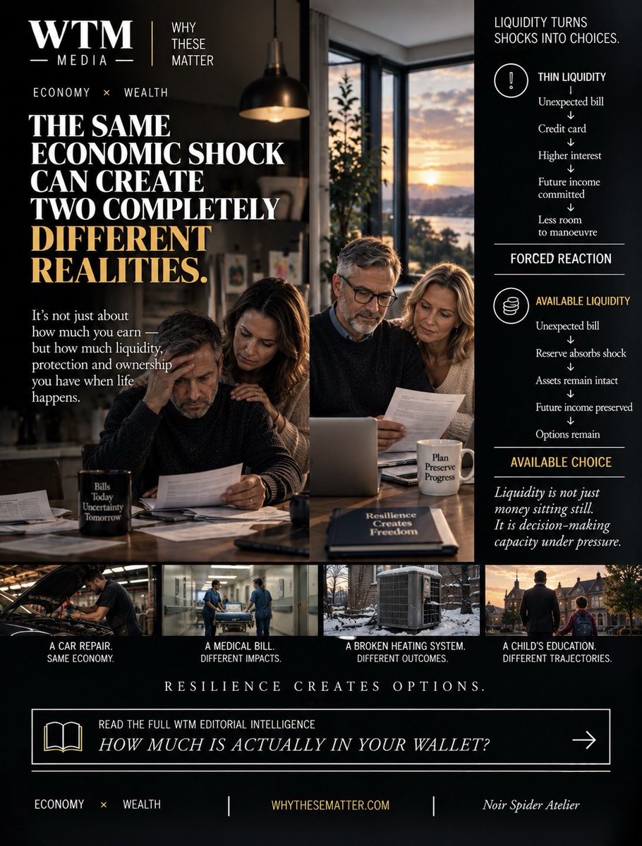 whythesematter's tweet photo. America’s balance sheet can rise while your wallet still feels tight. Income tells you what arrives; wealth tells you what remains; financial architecture shapes your choices.

Read the full WTM Editorial Intelligence: How Much Is Actually in Your Wallet?

https://t.co/Xbv2FKTG2c https://t.co/kupnWvItIC