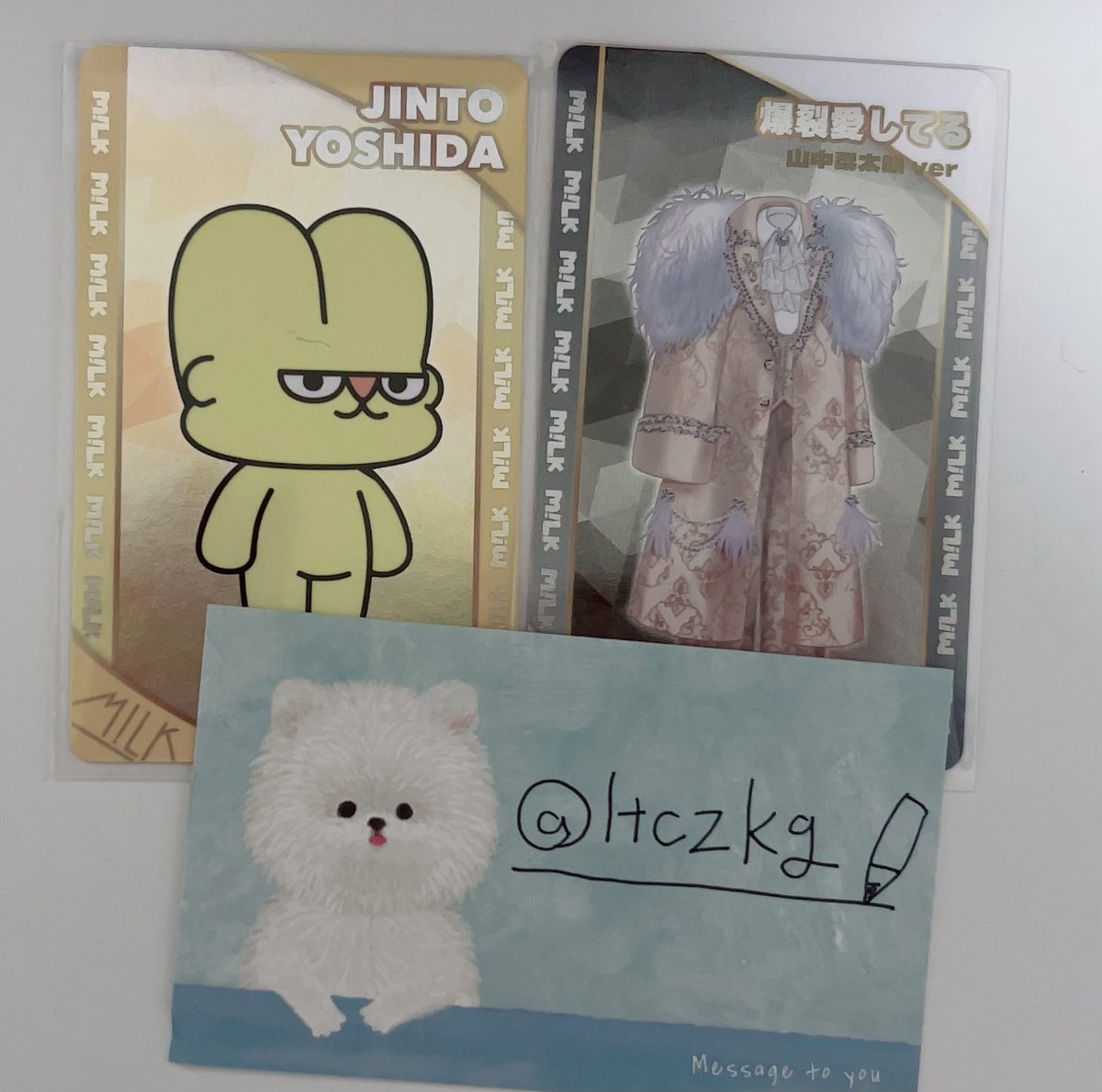 ltczkg's tweet photo. M!LK シャカリキレボリューション シャカレボ ランダムトレカ トレカ 交換

譲 ▷ 吉田 、 山中
求 ▷ 塩﨑 、 曽野

・12/13のM!LKのシャカレボでの手渡し優遇
・郵送も🉑
・曽野さんは本人様優遇
・他の方にお声かけしていない方優遇
・少し貯めさせていただきます。
＃MILK交換 https://t.co/5KR4gpRzsq