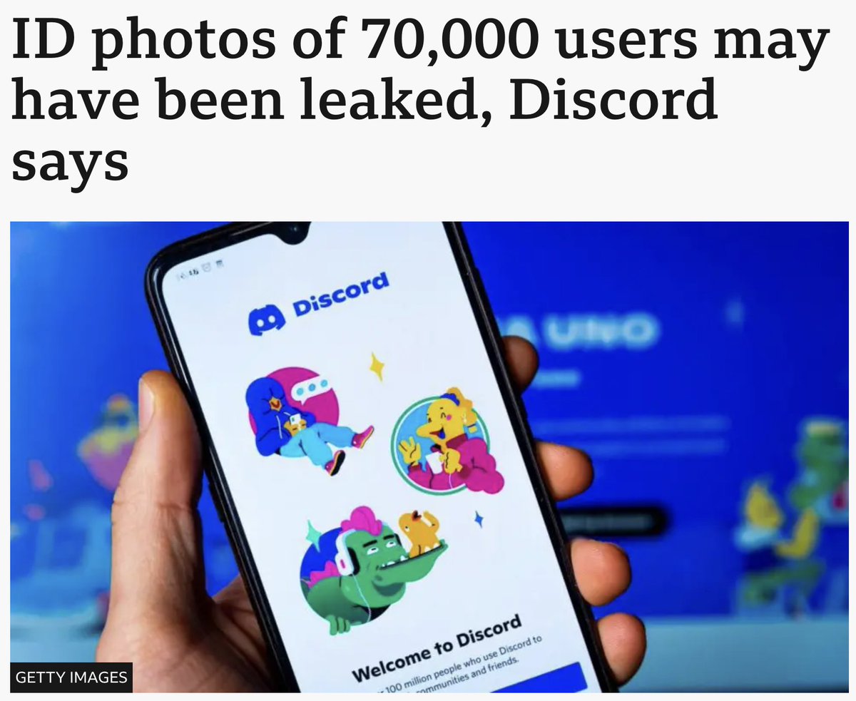 ProtonVPN's tweet photo. The new EU Kids Act will restrict social media for anyone under-15s.

How?

By keeping a database of everyone's IDs and passports, so they can be breached later. 

Just ask Discord. https://t.co/MgjEsbJ5XW
