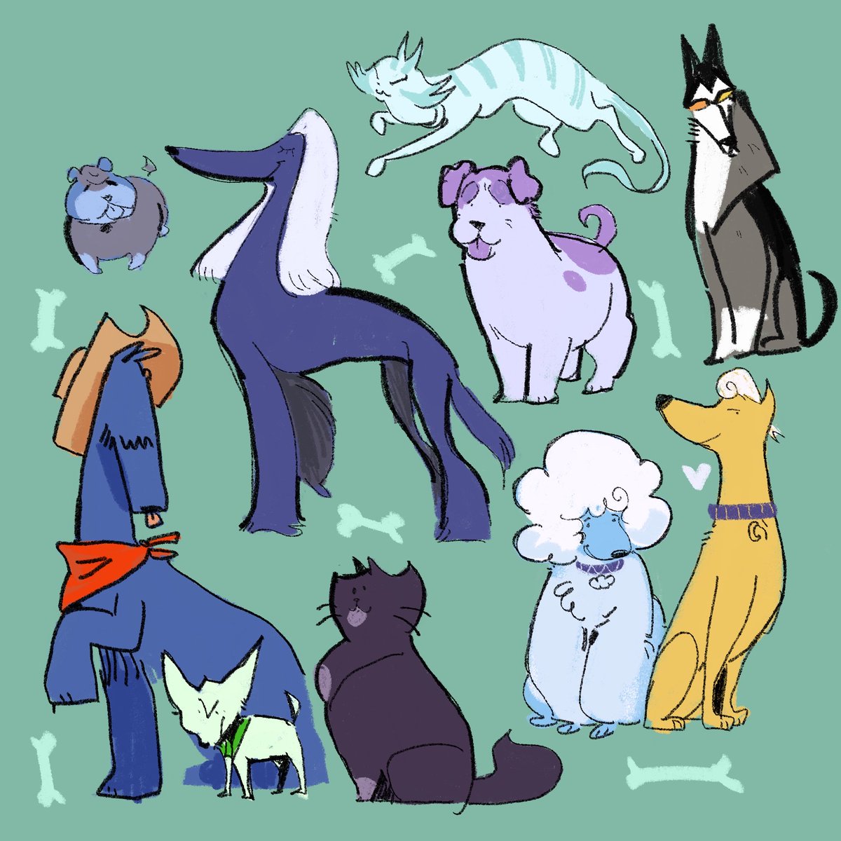 glowymoonstone's tweet photo. Annoying dogs (and a couple cats) https://t.co/sq73Lq2xM5