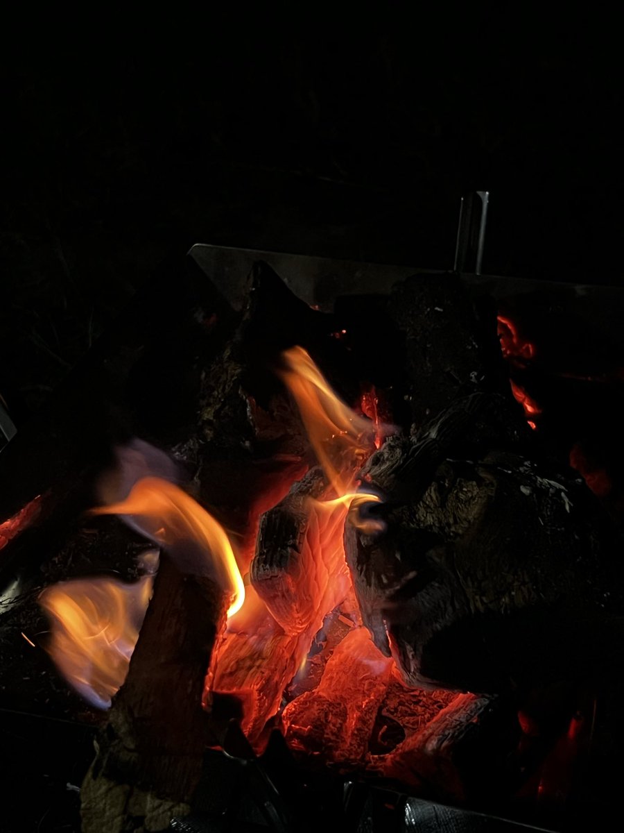 eji's tweet photo. 風がなくて焚き火できる https://t.co/Yd9ajEZWxU