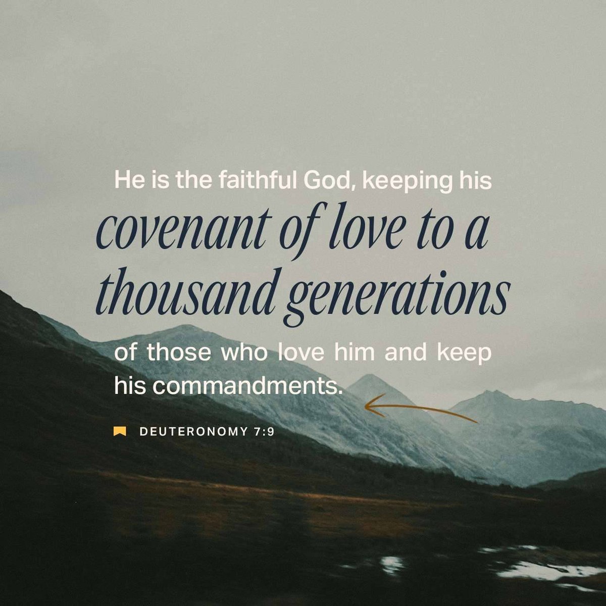 Dj_deadelvis's tweet photo. “Know therefore that the Lord your God is God; he is the faithful God, keeping his covenant of love to a thousand generations of those who love him and keep his commandments. ”
Deuteronomy 7:9 NIV

https://t.co/KCm6zfuEQx https://t.co/TiDiwLbqMp