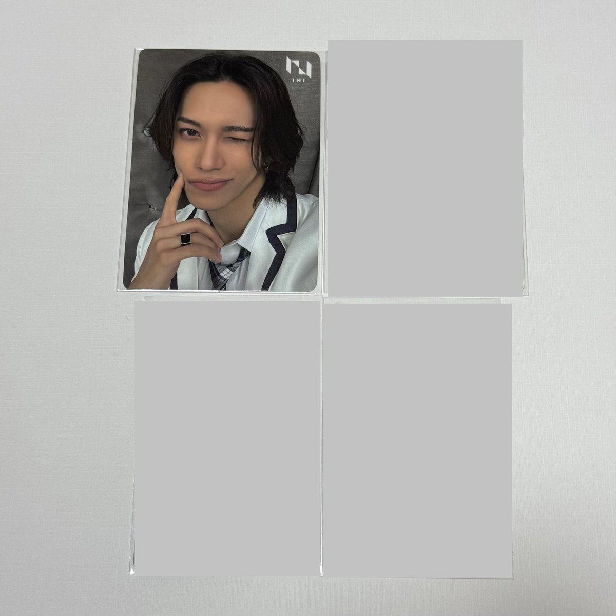 puripuriyan's tweet photo. INI 9th SINGLE ANTHEM トレカ

【譲】
制服トレカ 第一弾　池﨑

【求】
同種　髙塚

郵送または京セラドーム手渡し希望です。
お気軽にお声掛けください。

#INI交換 https://t.co/WrydULHFkf