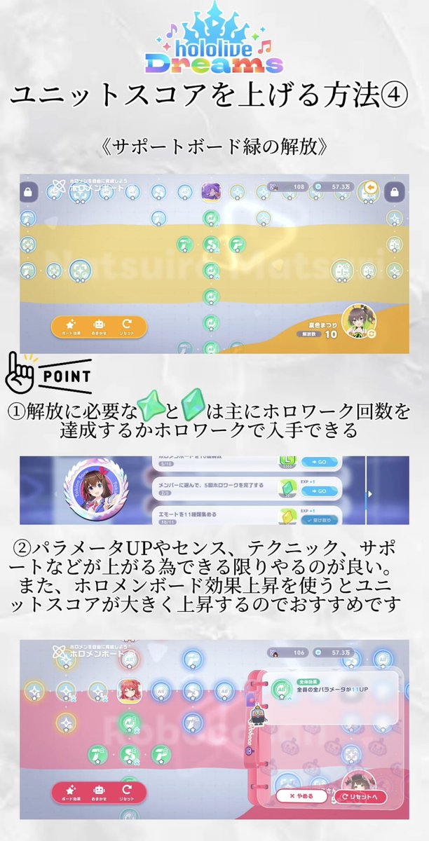 sasamo_horodori's tweet photo. ホロドリの簡単にできるユニットスコアを上げ方をまとめてみました！！

参考になれば嬉しいです！
 #拡散希望
 #ホロドリ https://t.co/lFSbfOQmbI